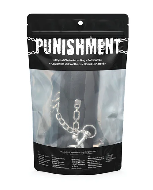 Anal Punishment Punishment Crystal Detail Handcuffs Black