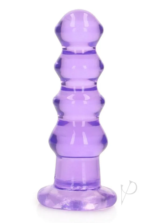 Anal RealRock Curvy Dildo or Butt Plug 55in Purple Real Rock
