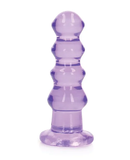 Anal RealRock Curvy Dildo or Butt Plug 55in Purple Real Rock