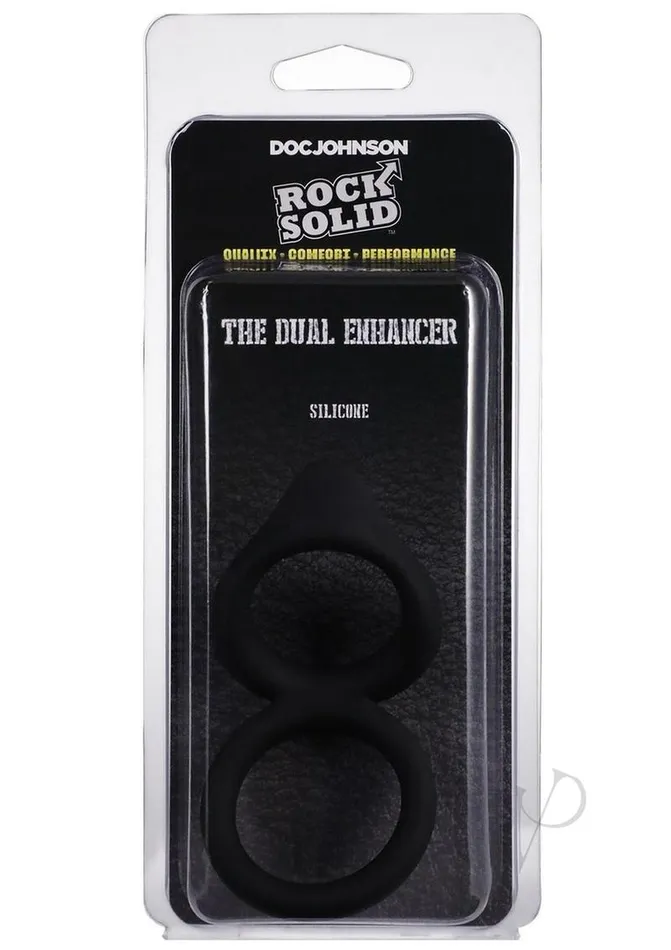 Anal Rock Solid Rock Solid Dual Enhancer Silicone Ring Black