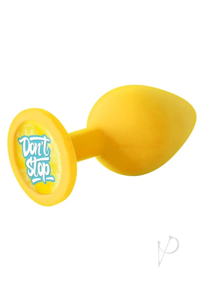 Anal The 9s The 9s Booty Talk Silicone Butt Plug Dont Stop Yellow Anal The 9s The 9s Booty Talk Silicone Butt Plug Dont Stop Yellow