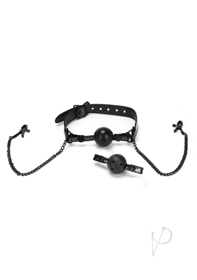 Anal WhipSmart Diamond GagNipple Clips Black Whipsmart