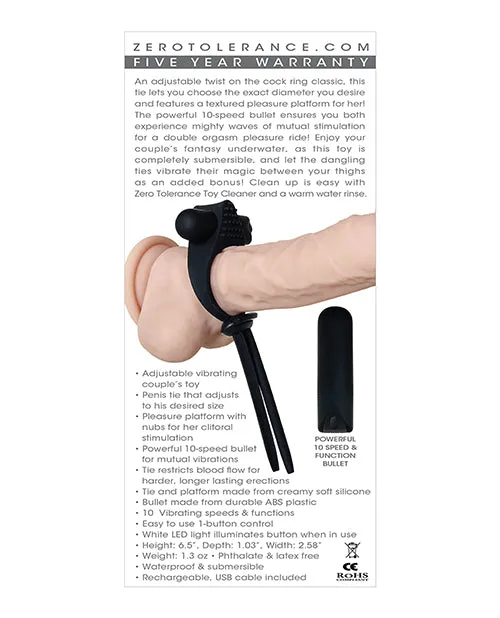 Anal Zero Tolerance Zero Tolerance Black Tie Affair Vibrating Cock Tie Black