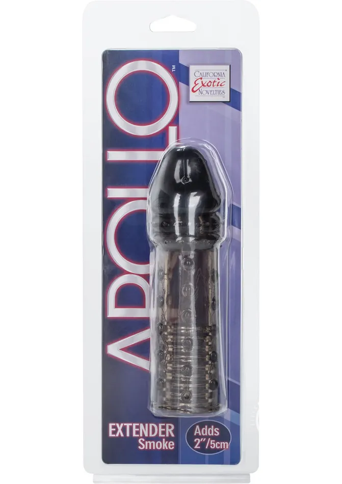 Apollo Male Sex Toys Apollo Extender Textured Sleeve 625in Smoke