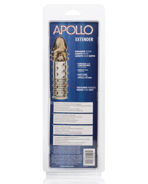 Apollo Male Sex Toys Apollo Extender Textured Sleeve 625in Smoke