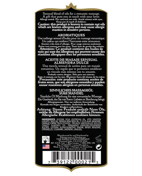 Aromatics Massage Oil Couples Kama Sutra Aromatic Massage Oil Sweet Almond 8oz Aromatics Massage Oil Couples Kama Sutra Aromatic Massage Oil Sweet Almond 8oz