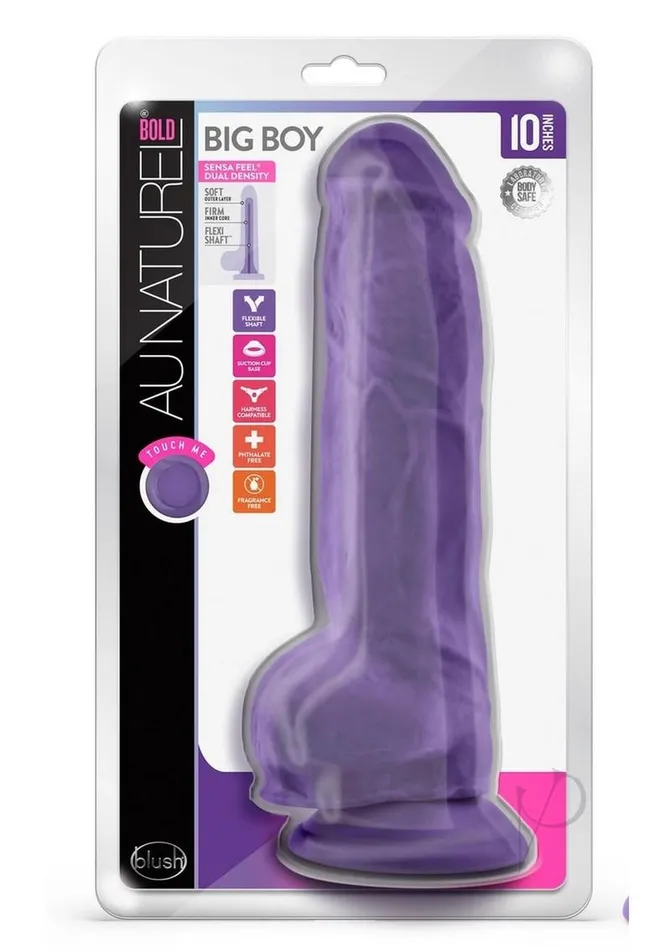 Au Naturel Bold Big Boy Dildo with Suction Cup 10in and Balls Purple Au Naturel Dildos Au Naturel Bold Big Boy Dildo with Suction Cup 10in and Balls Purple Au Naturel Dildos
