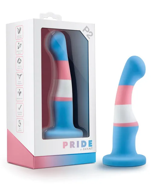 Avant Dildos Avant Pride P2 True Blue Silicone Dildo 6in Multicolor
