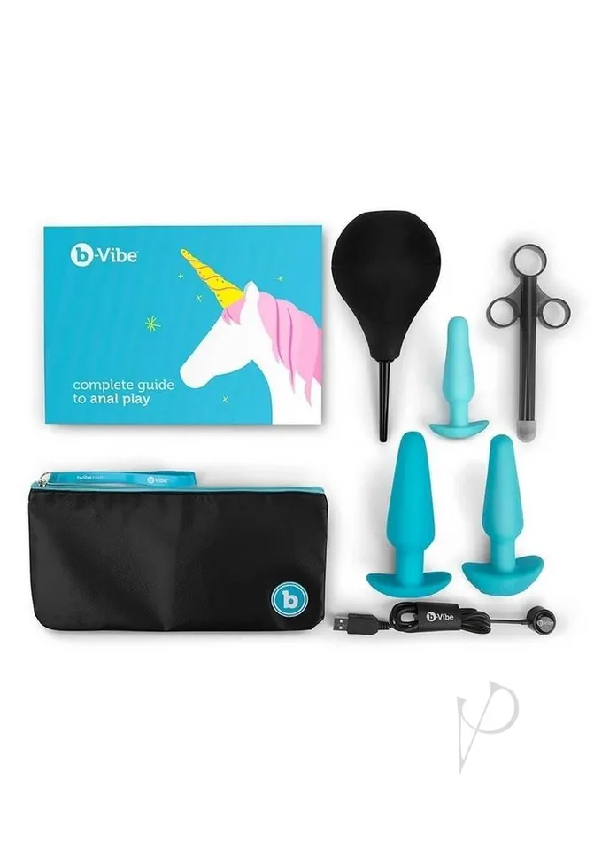 B Vibe Anal BVibe Anal Education Set Rechargeable Silicone Anal Play Blue B Vibe Anal BVibe Anal Education Set Rechargeable Silicone Anal Play Blue
