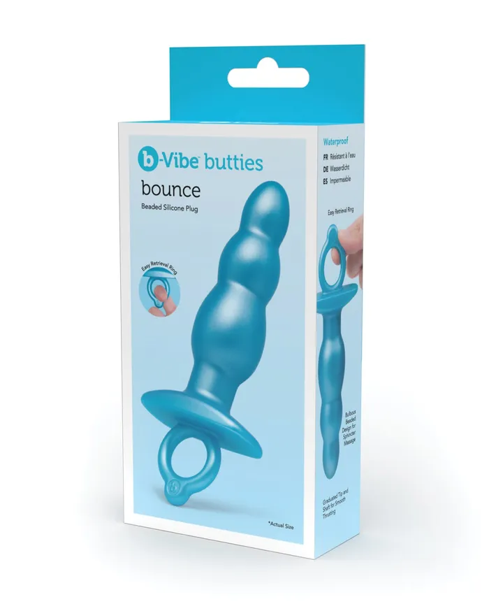 BVibe Bounce Silicone Plug Blue B Vibe Anal