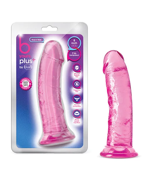 B Yours B Yours Plus Roar n Ride Realistic Dildo 8in Pink Female Sex Toys B Yours B Yours Plus Roar n Ride Realistic Dildo 8in Pink Female Sex Toys