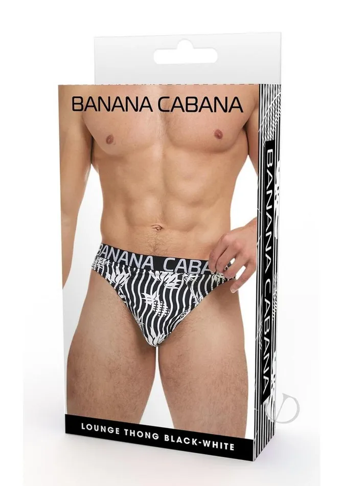 Banana Cabana Anal Banana Cabana Thong LargeXLarge BlackWhite