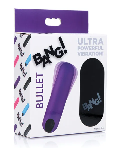 Bang Female Sex Toys Bang Vibrating Bullet with Remote Control Purple