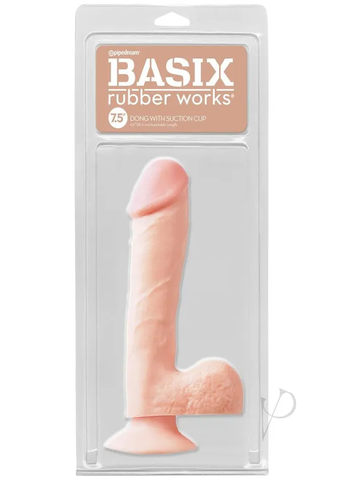 Basix Rubber Works Dildos Basix Dong Suction Cup 75in Vanilla