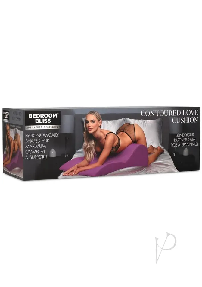 Bedroom Bliss Bedroom Bliss Contoured Love Cushion Purple Vibrators