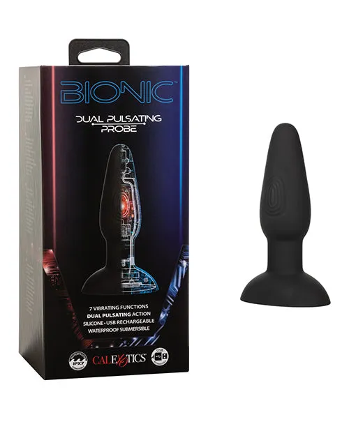 Bionic Anal Bionic Dual Pulsating Probe Rechargeable Silicone Anal Stimulator Black Bionic Anal Bionic Dual Pulsating Probe Rechargeable Silicone Anal Stimulator Black