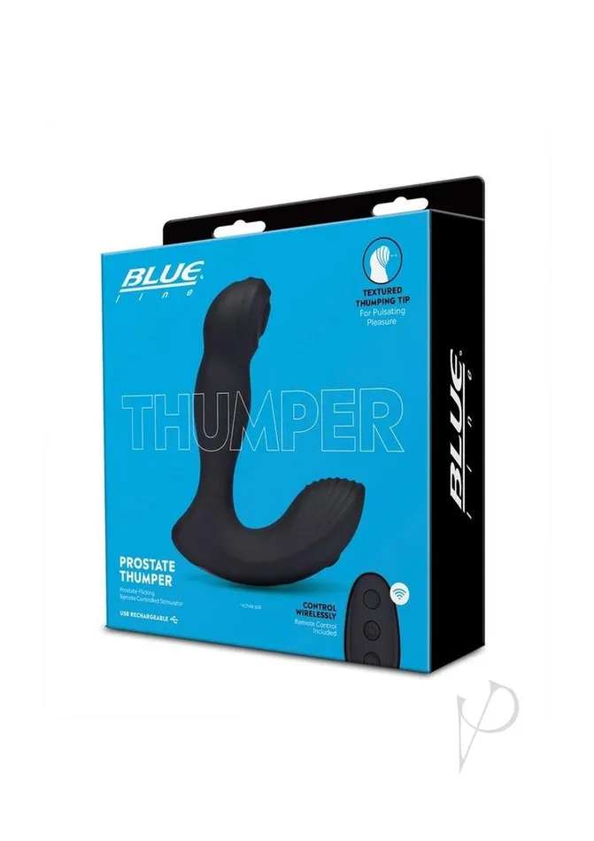 Blue Line Cand B Gear Anal Blue Line Thumper Silicone Rechargeable Prostate Flicking Remote Controlled Stimulator Black Blue Line Cand B Gear Anal Blue Line Thumper Silicone Rechargeable Prostate Flicking Remote Controlled Stimulator Black