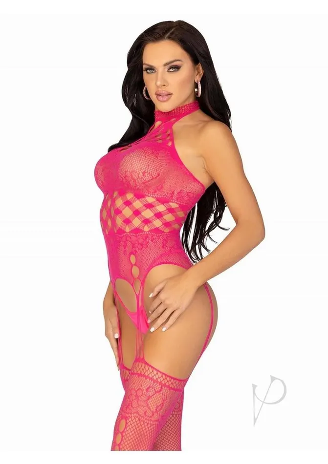 Bodystockings Playsuits Leg Avenue Leg Avenue High Neck Halter Hardcore Net and Lace Suspender Bodystocking OS Raspberry Bodystockings Playsuits Leg Avenue Leg Avenue High Neck Halter Hardcore Net and Lace Suspender Bodystocking OS Raspberry