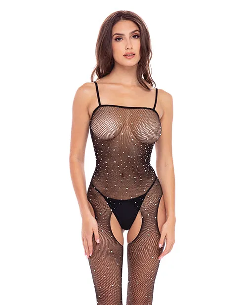 Bodystockings Playsuits Rene Rofe Rene Rofe Sparkle Crotchless Bodystocking Black OS Bodystockings Playsuits Rene Rofe Rene Rofe Sparkle Crotchless Bodystocking Black OS