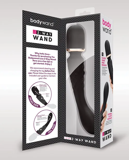 Bodywand Luxe 2Way Wand Massager Black Bodywand Vibrators Bodywand Luxe 2Way Wand Massager Black Bodywand Vibrators