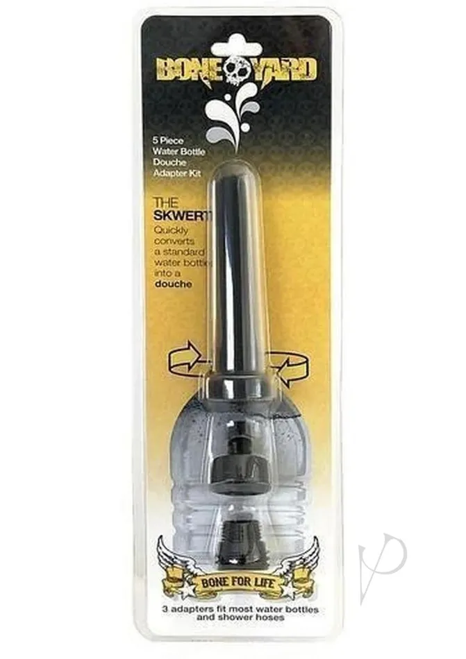 Boneyard Anal Boneyard The Skwert Silicone Douche Adaptor Kit Set of 5 Pieces Black Boneyard Anal Boneyard The Skwert Silicone Douche Adaptor Kit Set of 5 Pieces Black