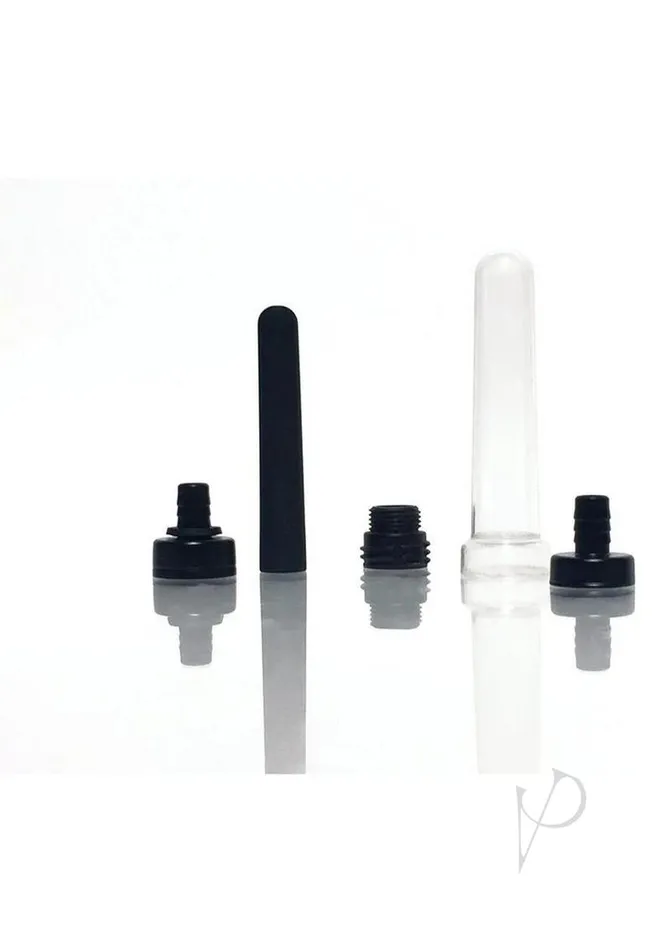 Boneyard Anal Boneyard The Skwert Silicone Douche Adaptor Kit Set of 5 Pieces Black
