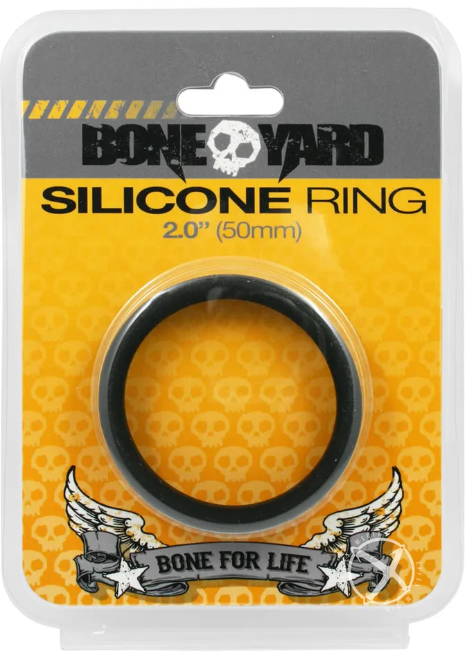 Boneyard Male Sex Toys Boneyard Silicone Ring Cock Ring 2in Black