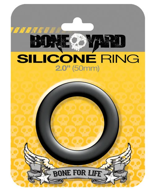 Boneyard Male Sex Toys Boneyard Silicone Ring Cock Ring 2in Black