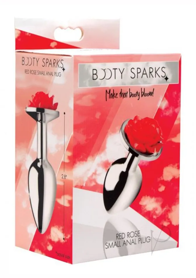 Booty Sparks Male Sex Toys Booty Sparks Rose Anal Plug Small Red