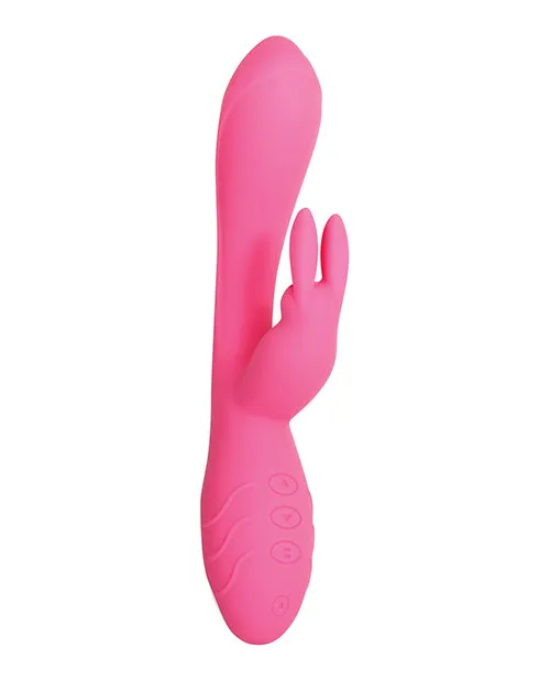 Bunny Kisses Rechargeable Silicone Rabbit Vibrator Pink Evolved Female Sex Toys
