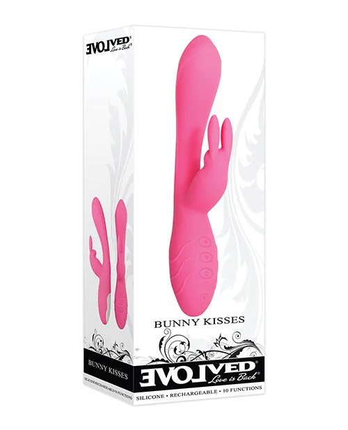 Bunny Kisses Rechargeable Silicone Rabbit Vibrator Pink Evolved Female Sex Toys