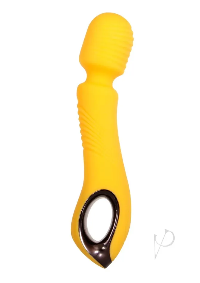 Buttercup Silicone Rechargeable Wand Massager Yellow Evolved Female Sex Toys