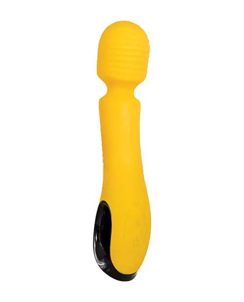 Buttercup Silicone Rechargeable Wand Massager Yellow Evolved Female Sex Toys