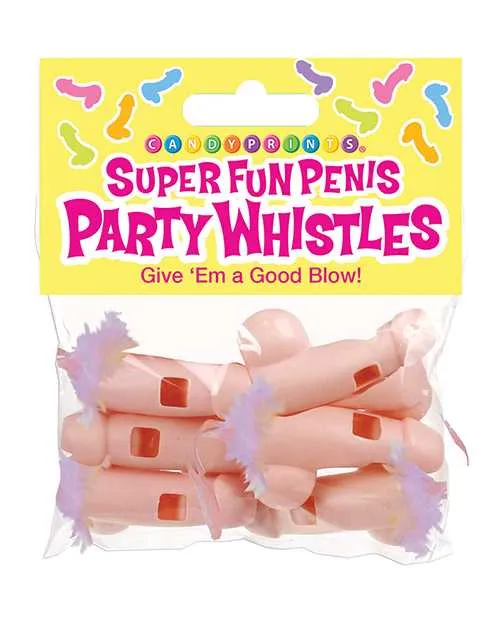 Candyprints Party Super Fun Penis Party Whistles 6 per Pack Male Sex Toys Candyprints Party Super Fun Penis Party Whistles 6 per Pack Male Sex Toys