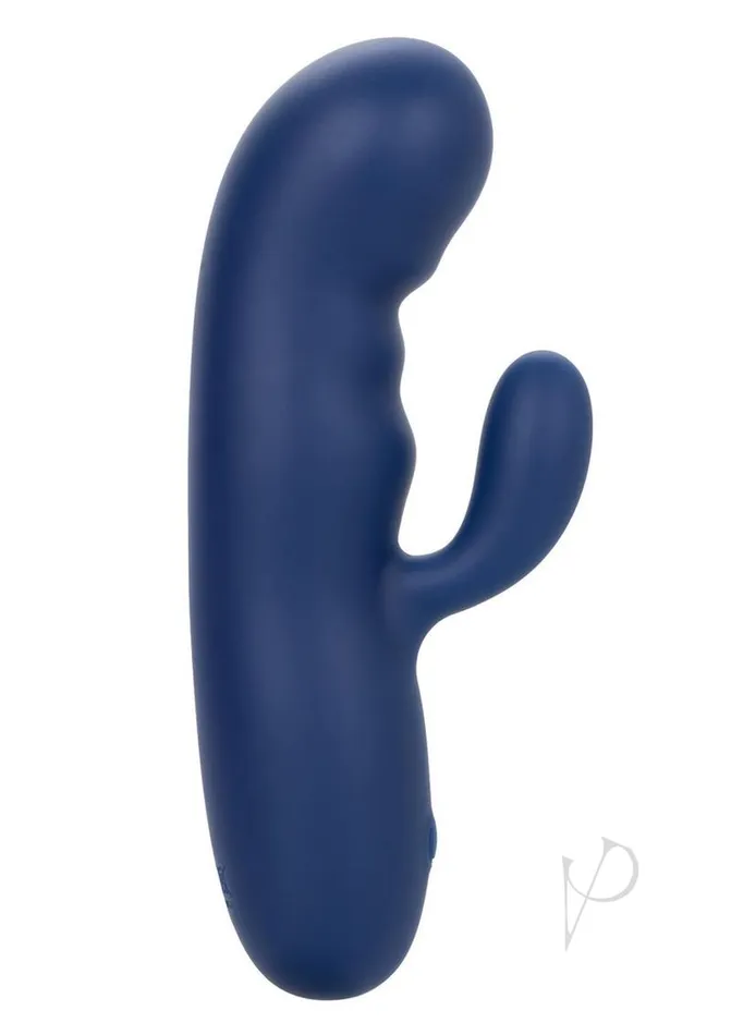 Cashmere Silk Duo Rechargeable Silicone Rabbit Vibrator Blue Cashmere Female Sex Toys