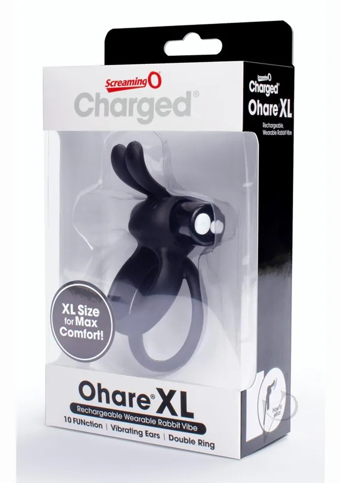 Charged Male Sex Toys Charged Ohare XL Silicone Rechargeable Cock Ring Black Charged Male Sex Toys Charged Ohare XL Silicone Rechargeable Cock Ring Black