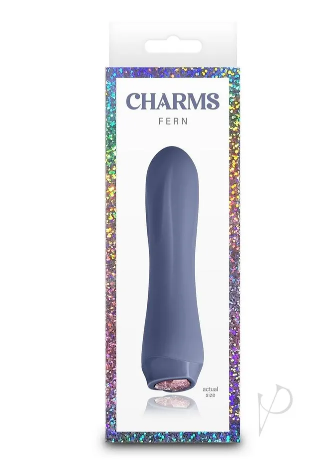 Charms Fern Rechargeable Silicone Mini Vibrator Gray Charms Female Sex Toys Charms Fern Rechargeable Silicone Mini Vibrator Gray Charms Female Sex Toys