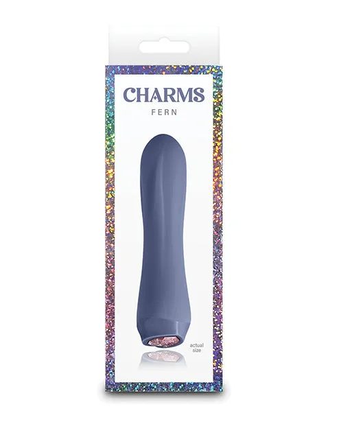 Charms Fern Rechargeable Silicone Mini Vibrator Gray Charms Female Sex Toys Charms Fern Rechargeable Silicone Mini Vibrator Gray Charms Female Sex Toys