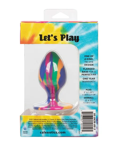 Cheeky Cheeky TieDye Silicone Plug Medium Multicolor Male Sex Toys