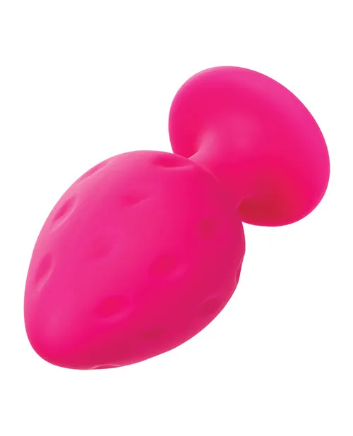 Cheeky Silicone Textured Anal Plugs LargeSmall Set of 2 Pink Cheeky Anal