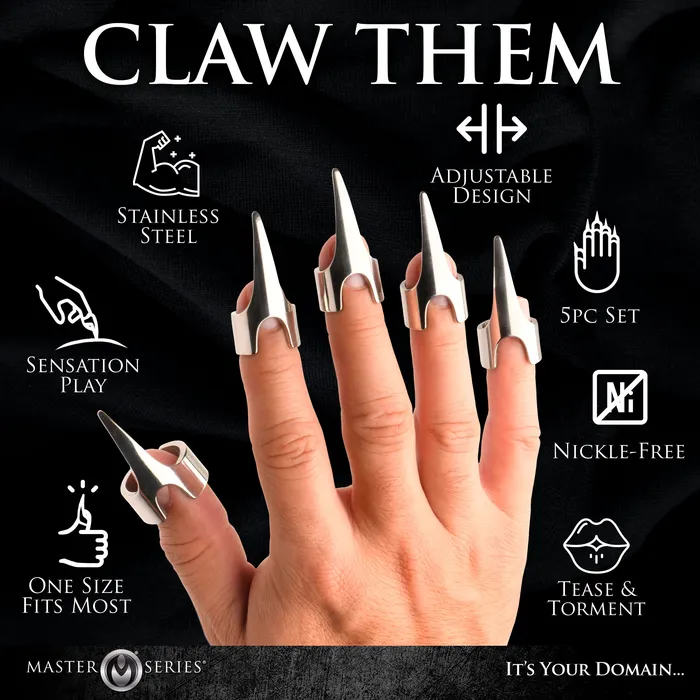 Clawed 5pc Sensation Play Rings Master Series Couples