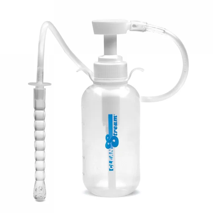 CleanStream Male Sex Toys Pump Action Enema Bottle with Nozzle