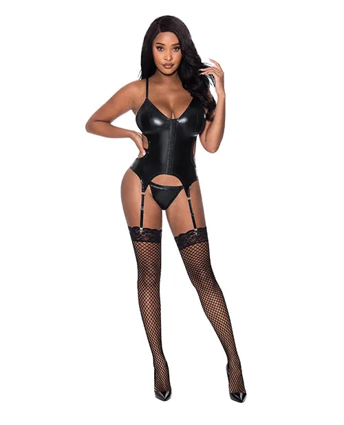 Club Candy Basque Cheeky Panty Black LXL Exposed Female Sex Toys