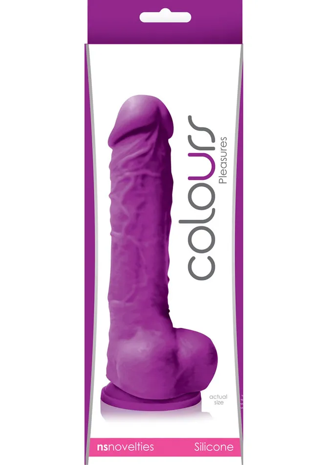 Colours Colours Pleasures Silicone Dildo 5in Purple Dildos