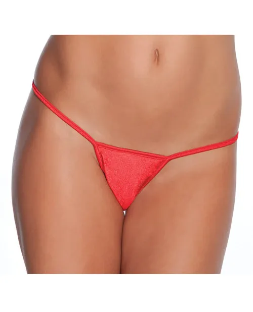 Coquette Vibrators Low Rise Lycra GString Red OS