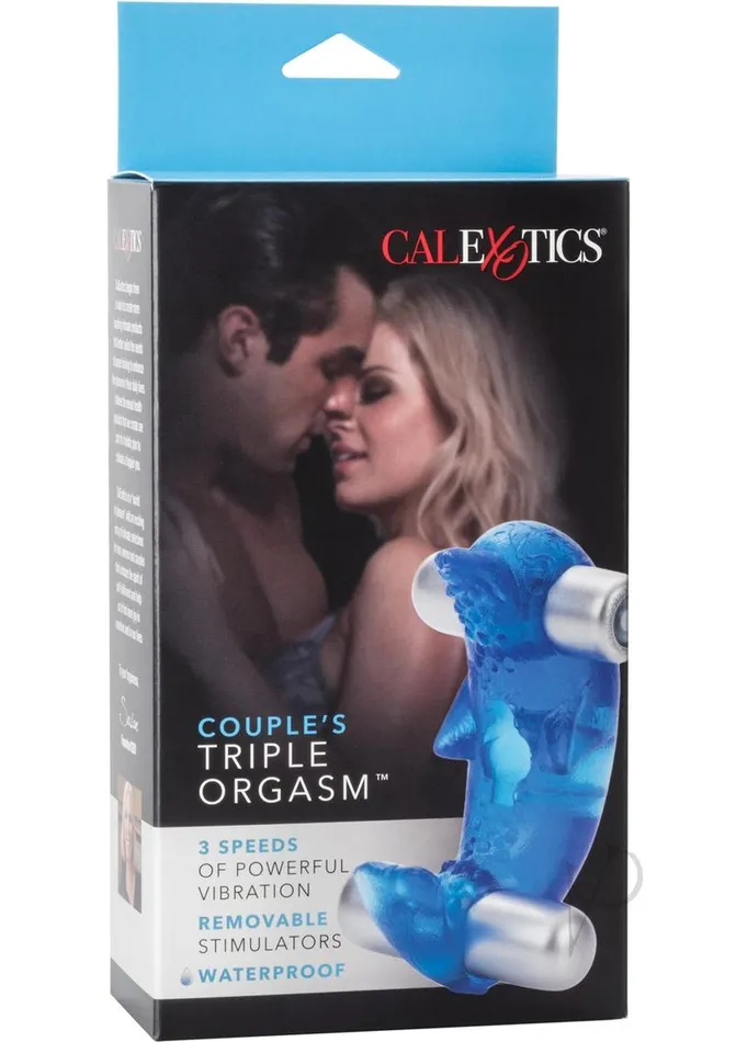 Couples Couples Enhancers Couples Triple Orgasm Vibrating Cock Ring Blue