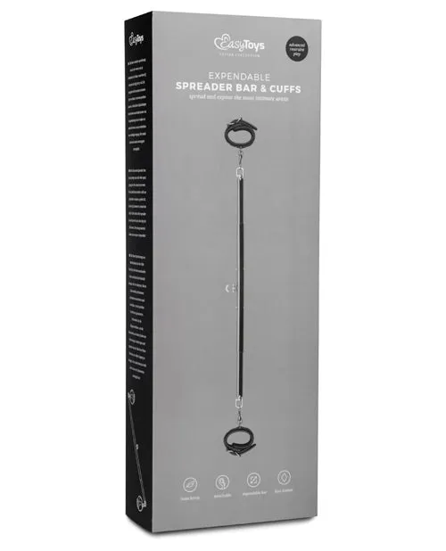 Couples Easy Toys Expander Spreader Bar Cuffs Set Silver Easy Toys