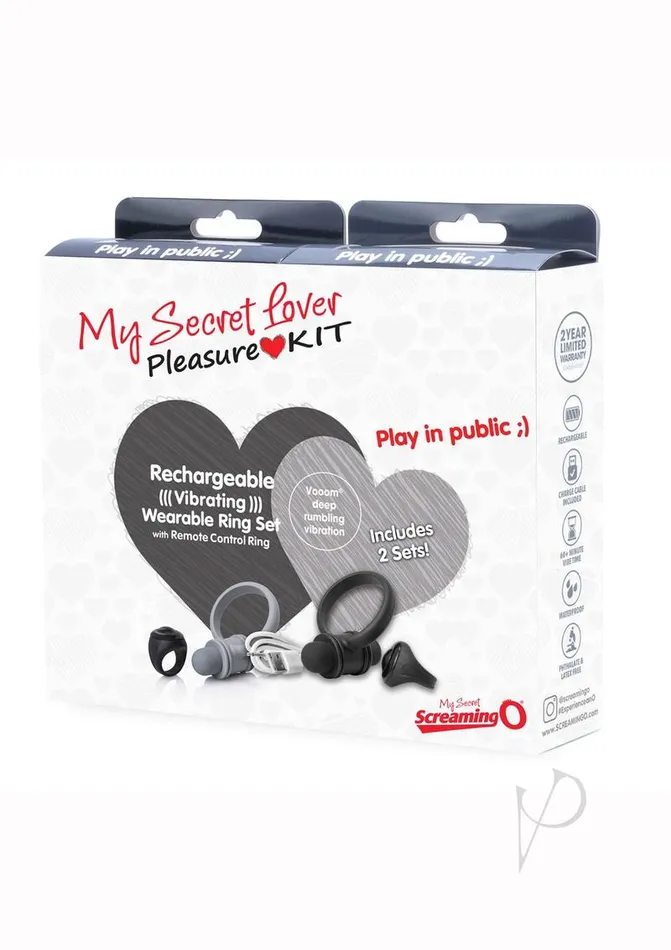 Couples My Secret Lover Kit Cock Ring BlackGray My Secret
