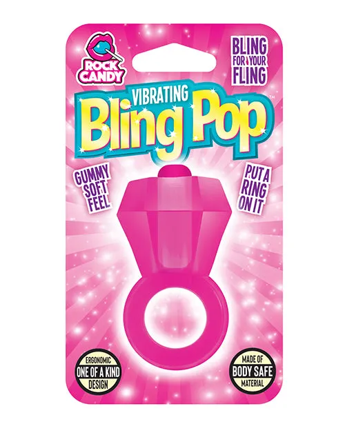 Couples Rock Candy Toys Bling Pop Vibrating Cock Ring Pink