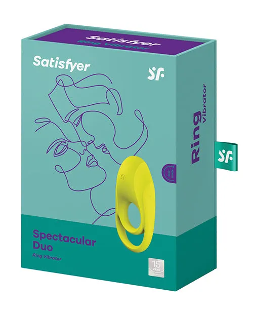 Couples Satisfyer Satisfyer Spectacular Duo Silicone Vibrating Cock and Ball Ring Neon Yellow Couples Satisfyer Satisfyer Spectacular Duo Silicone Vibrating Cock and Ball Ring Neon Yellow